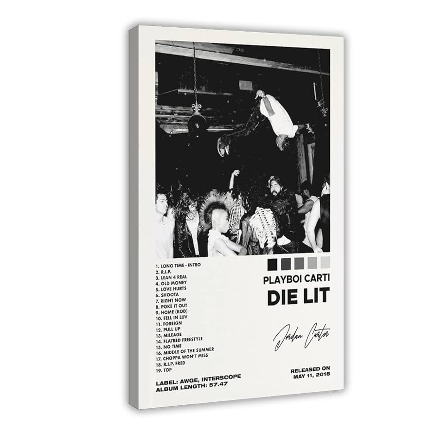 Amazon.com: Playboi Carti Poster Die Lit Poster Album Cover